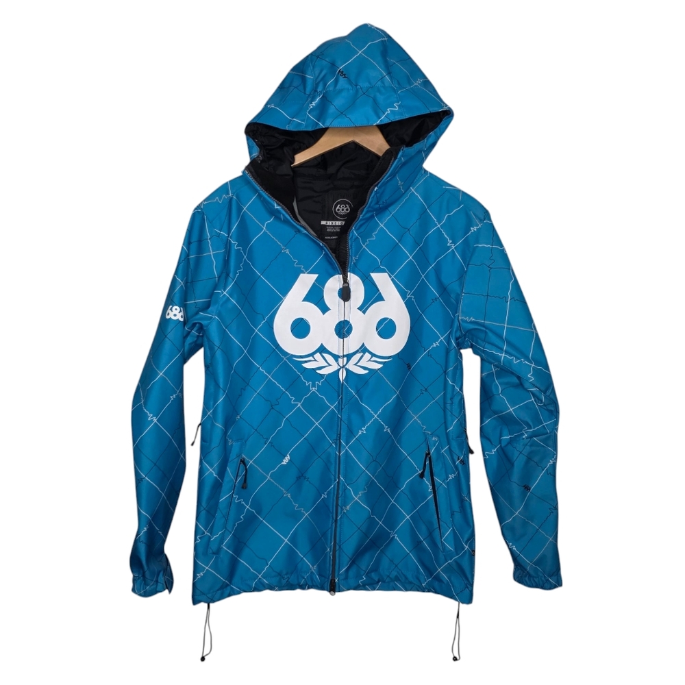 686 Mens Medium Blue Infidry 10000mm Insulated‎ Zip Up Snow Ski Jacket